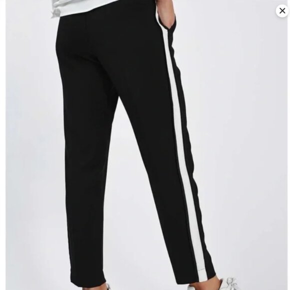 $235 NWT Theory Jesha 100% Silk Tuxedo Sheer Skinny Leg Drawstring Ankle Pants S - Picture 3 of 12